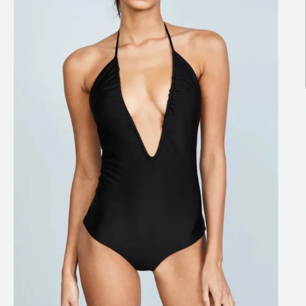 MIKOH Luana One Piece Swim Suit Black/White STRIPED XL 74 - Picture 2 of 16